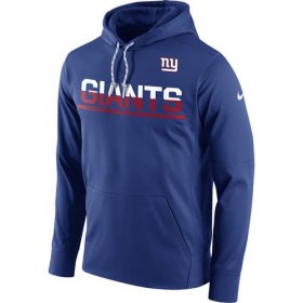 Wholesale Cheap Men\'s New York Giants Nike Royal Sideline Circuit Pullover Performance Hoodie