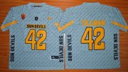 Wholesale Cheap Men's Arizona State Sun Devils #42 Pat Tillman Gray Desert Ice 2015 College Football Jersey