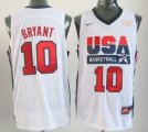 Wholesale Cheap 1992 Olympics Team USA #10 Kobe Bryant White Swingman Jersey