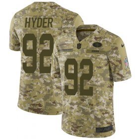 Wholesale Cheap Nike 49ers #92 Kerry Hyder Camo Youth Stitched NFL Limited 2018 Salute To Service Jersey