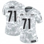 Cheap Women's Cincinnati Bengals #71 Amarius Mims 2024 F.U.S.E Arctic Camo Salute To Service Limited Stitched Football Jersey(Run Small)