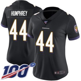 Wholesale Cheap Nike Ravens #44 Marlon Humphrey Black Alternate Women\'s Stitched NFL 100th Season Vapor Limited Jersey