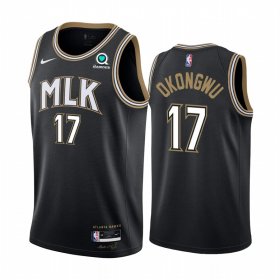 Wholesale Cheap Nike Hawks #17 Onyeka Okongwu Black NBA Swingman 2020-21 City Edition Jersey