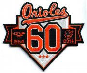 Wholesale Cheap Stitched MLB 2014 Baltimore Orioles 60th Anniversary Season Jersey Sleeve Patch (1954)