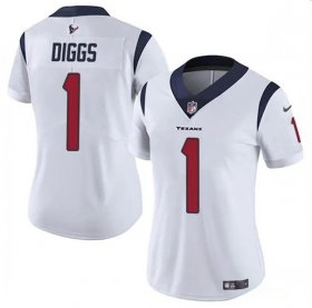 Cheap Women\'s Houston Texans #1 Stefon Diggs White Vapor Untouchable Limited Stitched Jersey