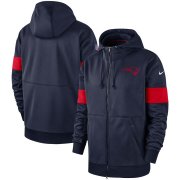 Wholesale Cheap New England Patriots Nike Sideline Performance Full-Zip Hoodie Navy