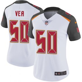 Wholesale Cheap Nike Buccaneers #50 Vita Vea White Women\'s Stitched NFL Vapor Untouchable Limited Jersey