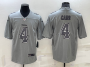 Wholesale Men's Las Vegas Raiders #4 Derek Carr Grey Atmosphere Fashion 2022 Vapor Untouchable Stitched Limited Jersey