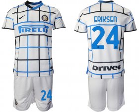 Wholesale Cheap Men 2020-2021 club Inter milan away 24 white Soccer Jerseys