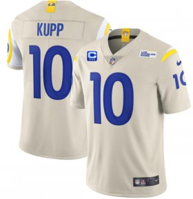 Wholesale Cheap Men\'s Los Angeles Rams 2022 #10 Cooper Kupp Bone White With 3-star C Patch Vapor Untouchable Limited Stitched NFL Jersey