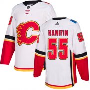 Wholesale Cheap Adidas Flames #55 Noah Hanifin White Road Authentic Stitched NHL Jersey