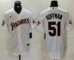 Cheap Men's San Diego Padres #51 Trevor Hoffman White Pinstripe Nike Jersey