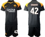 Wholesale Cheap Men 2020-2021 club Roma away 42 black Soccer Jerseys