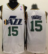 Wholesale Cheap Utah Jazz #15 Derrick Favors White Swingman Jersey