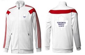 Wholesale Cheap NHL Toronto Maple Leafs Zip Jackets White-2