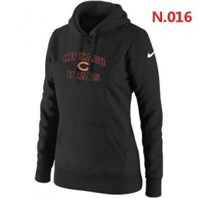 Wholesale Cheap Women\'s Nike Chicago Bears Heart & Soul Pullover Hoodie Black