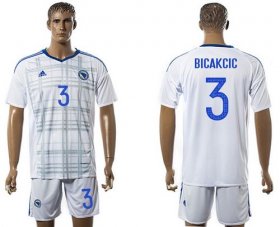 Wholesale Cheap Bosnia Herzegovina #3 Bicakcic Away Soccer Country Jersey