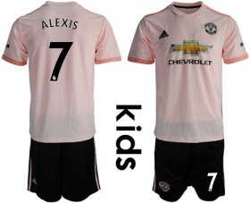 Wholesale Cheap Manchester United #7 Alexis Away Kid Soccer Club Jersey