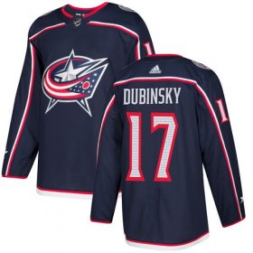 Wholesale Cheap Adidas Blue Jackets #17 Brandon Dubinsky Navy Blue Home Authentic Stitched NHL Jersey