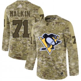 Wholesale Cheap Adidas Penguins #71 Evgeni Malkin Camo Authentic Stitched NHL Jersey