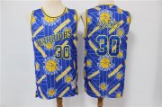 Wholesale Cheap Men's Golden State Warriors #30 Stephen Curry Blue Tear Up Pack Mitchell & Ness Swingman Jeresy