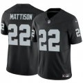 Cheap Men's Las Vegas Raiders #22 Alexander Mattison Black 2024 F.U.S.E. Vapor Football Stitched Jersey