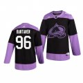 Wholesale Cheap Colorado Avalanche #96 Mikko Rantanen Adidas Men's Hockey Fights Cancer Practice NHL Jersey Black