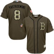 Wholesale Cheap Red Sox #8 Carl Yastrzemski Green Salute to Service Stitched Youth MLB Jersey