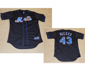 Wholesale Cheap Men\'s New York Mets #43 R.A.Dickey Majestic alternative black authentic game jersey