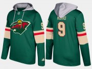 Wholesale Cheap Wild #9 Mikko Koivu Green Name And Number Hoodie