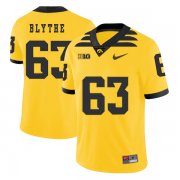 Wholesale Cheap Iowa Hawkeyes 63 Austin Blythe Yellow College Football Jersey