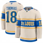 Cheap Men's St. Louis Blues #18 Robert Thomas Cream 2024-25 Winter Classic Stitched Hockey Jersey