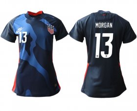 Wholesale Cheap Women 2020-2021 Season National Team America away aaa 13 blue Soccer Jerseys