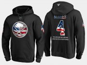 Wholesale Cheap Sabres #4 Josh Gorges NHL Banner Wave Usa Flag Black Hoodie