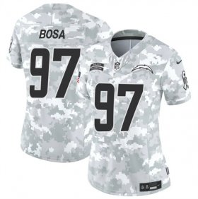 Cheap Women\'s Los Angeles Chargers #97 Joey Bosa 2024 F.U.S.E Arctic Camo Salute To Service Limited Stitched Football Jersey(Run Small)