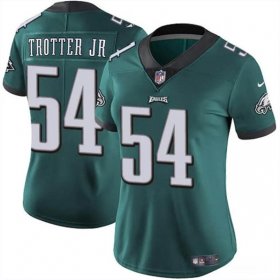 Cheap Women\'s Philadelphia Eagles #54 Jeremiah Trotter Jr Green 2024 Draft Vapor Untouchable Limited Football Stitched Jersey(Run Small)