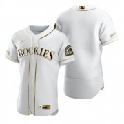 Wholesale Cheap Colorado Rockies Blank White Nike Men's Authentic Golden Edition MLB Jersey