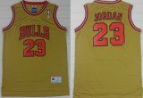 Wholesale Cheap Chicago Bulls #23 Michael Jordan 1997 Gold Swingman Throwback Jersey