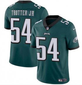 Cheap Men\'s Philadelphia Eagles #54 Jeremiah Trotter Jr Green 2024 Draft Vapor Untouchable Limited Football Stitched Jersey