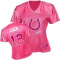 Wholesale Cheap Nike Colts #12 Andrew Luck Pink Women's Fem Fan NFL Game Jersey