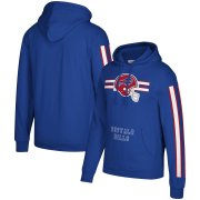 Wholesale Cheap Buffalo Bills Mitchell & Ness Three Stripe Pullover Hoodie Royal