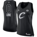 Wholesale Cheap Nike Cleveland Cavaliers #0 Kevin Love Black Women's NBA Jordan Swingman 2018 All-Star Game Jersey