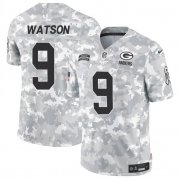 Cheap Men's Green Bay Packers #9 Christian Watson 2024 F.U.S.E Arctic Camo Salute To Service Limited Stitched Football Jersey