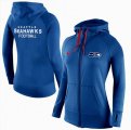 Wholesale Cheap Women's Nike Seattle Seahawks Full-Zip Performance Hoodie Blue