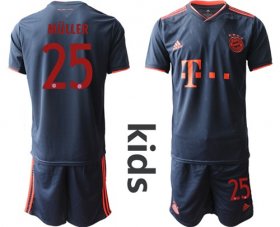 Wholesale Cheap Bayern Munchen #25 Muller Third Kid Soccer Club Jersey