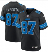 Cheap Men's Detroit Lions #87 Sam Laporta Limited Black 2024 Vapor Stitched Jersey