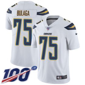 Wholesale Cheap Nike Chargers #75 Bryan Bulaga White Youth Stitched NFL 100th Season Vapor Untouchable Limited Jersey