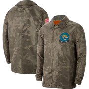 Wholesale Cheap Men's Jacksonville Jaguars Nike Camo 2019 Salute to Service Sideline Full-Zip Lightweight Jacket