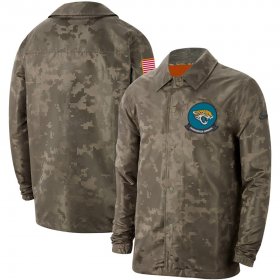 Wholesale Cheap Men\'s Jacksonville Jaguars Nike Camo 2019 Salute to Service Sideline Full-Zip Lightweight Jacket