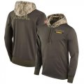 Wholesale Cheap Youth Pittsburgh Steelers Nike Olive Salute to Service Sideline Therma Pullover Hoodie